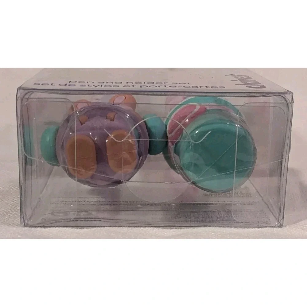New Kawaii Style Pen & Holder Set Claires Pastel Bunny Rabbit Coffee Cup Cute 2